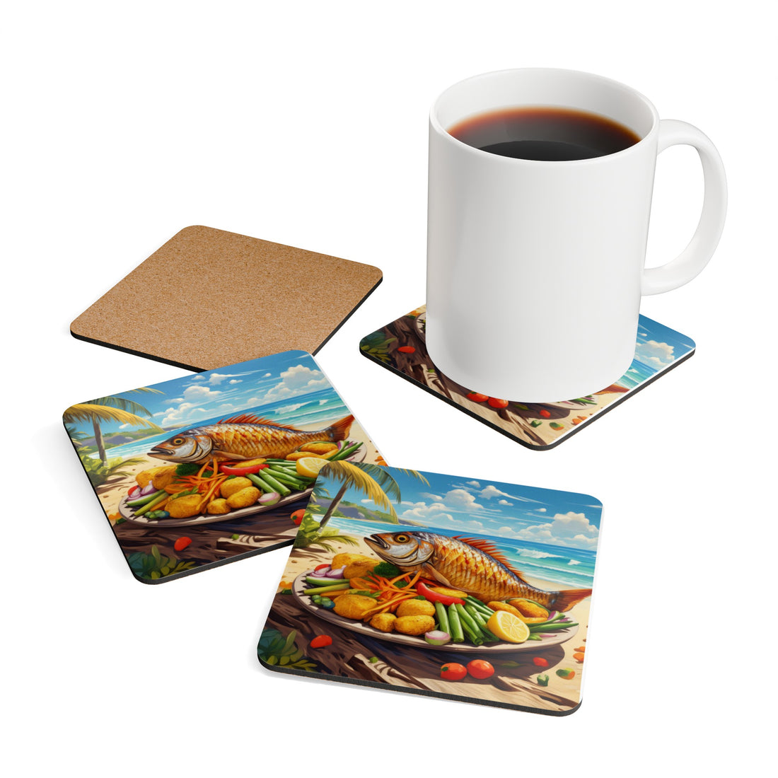 Corkwood Coaster Set