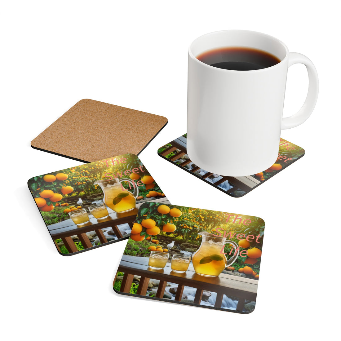 Corkwood Coaster Set