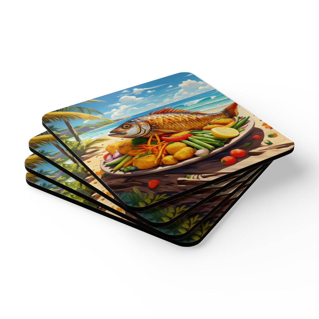 Corkwood Coaster Set